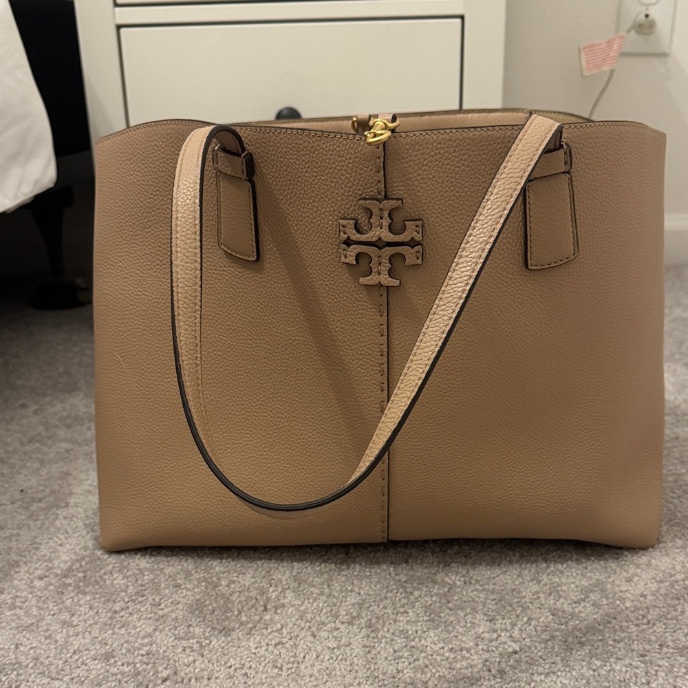 Tory Burch Beige Leather Tote